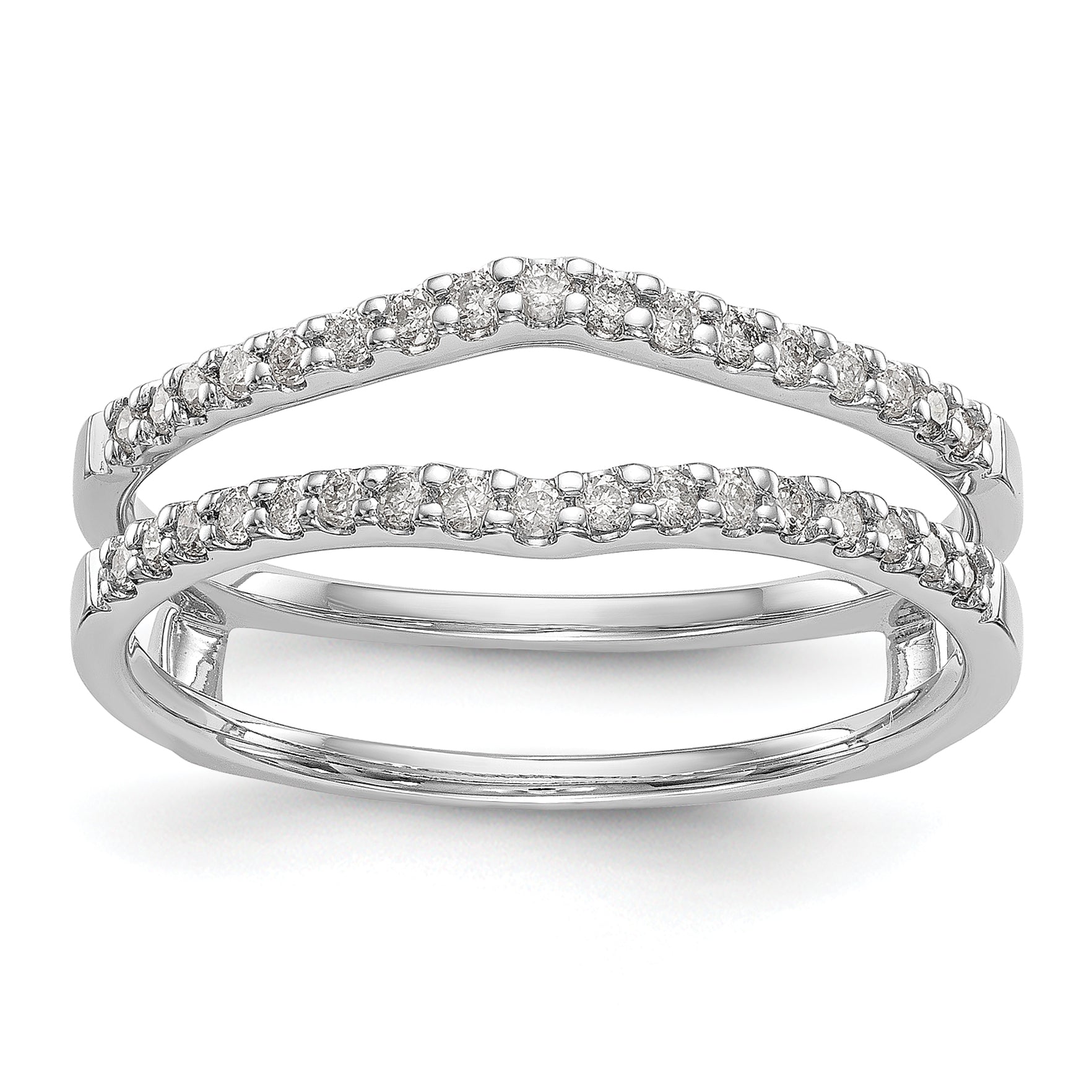 14K White Gold Lab Grown Diamond Ring Guard