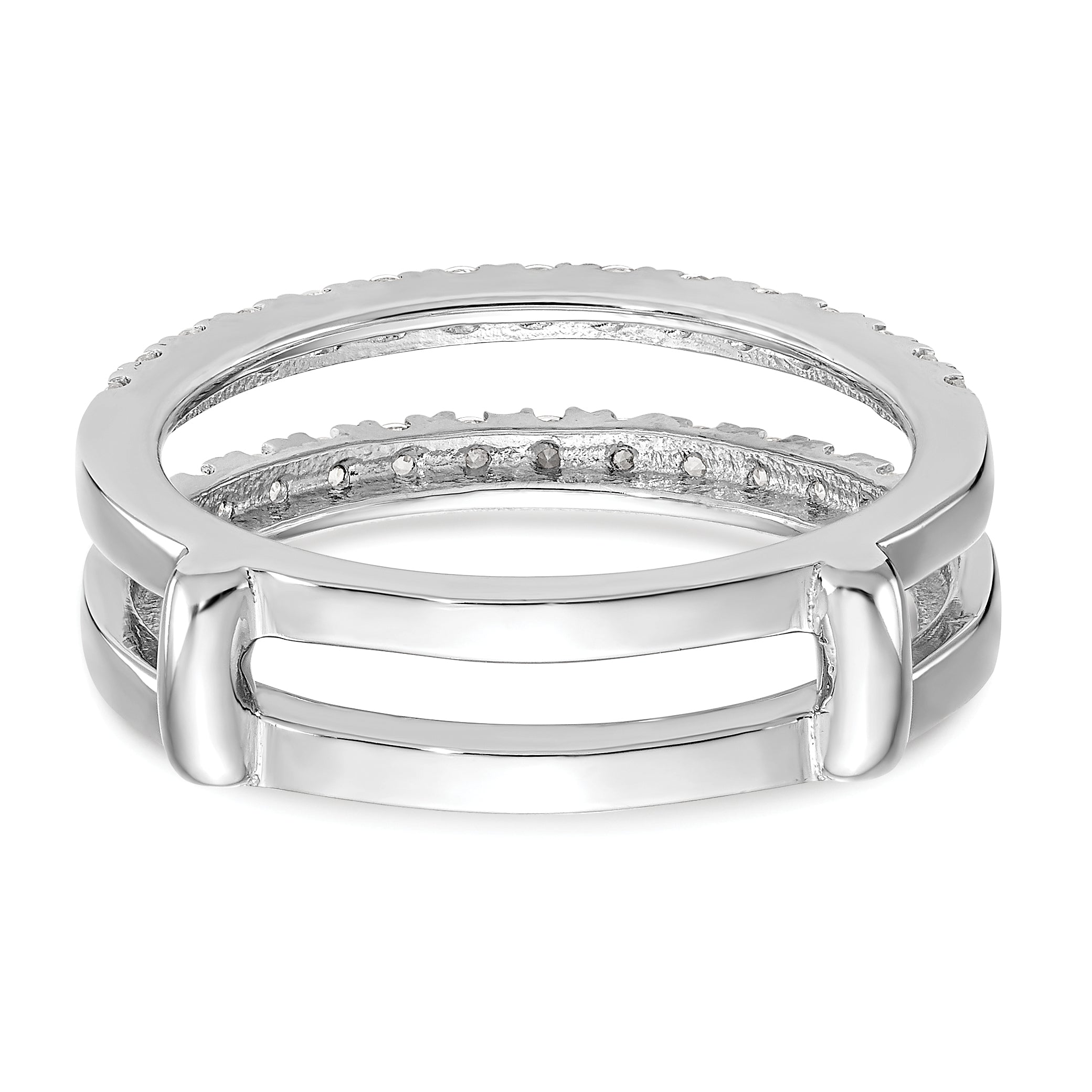 14K White Gold Lab Grown Diamond Ring Guard