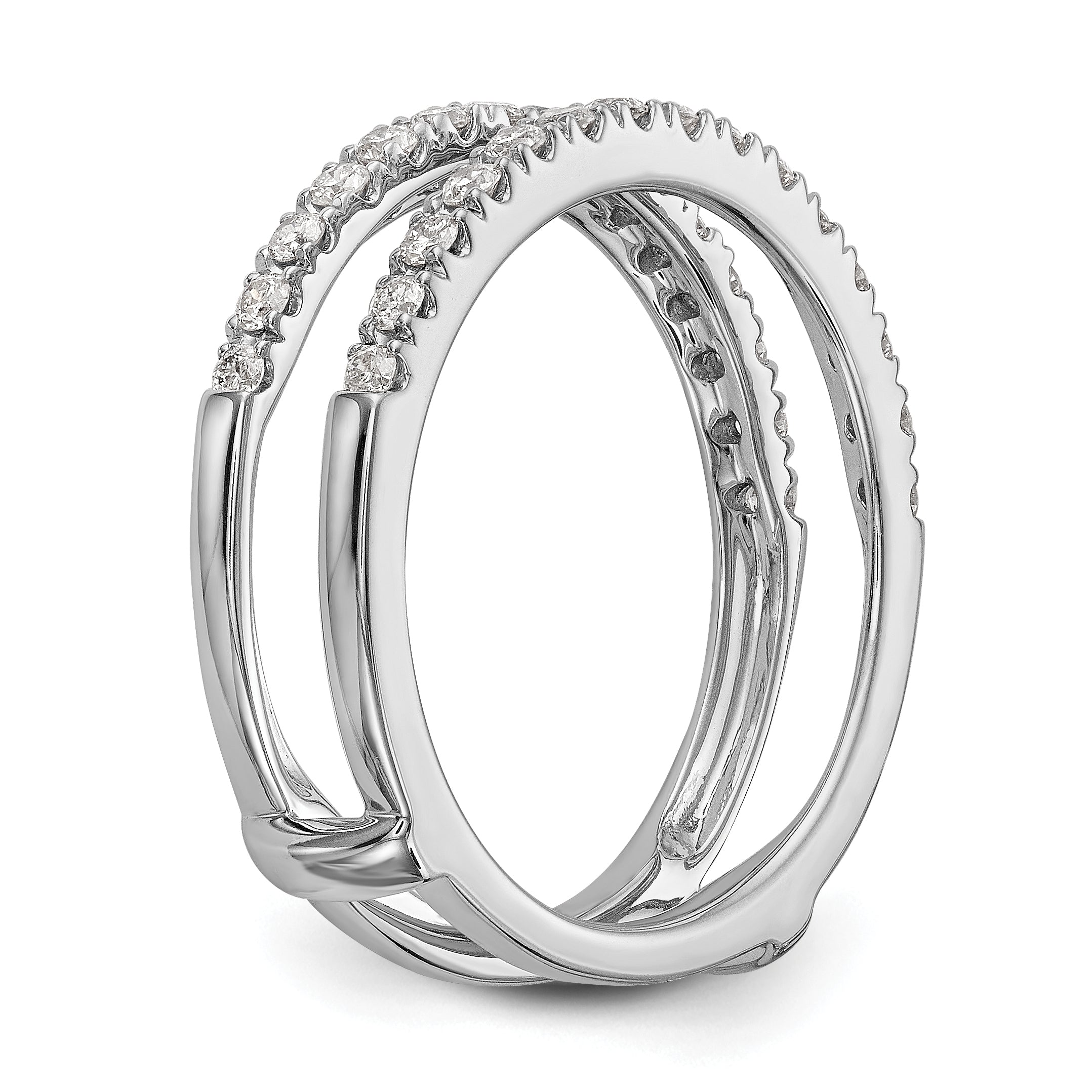 14K White Gold Lab Grown Diamond Ring Guard