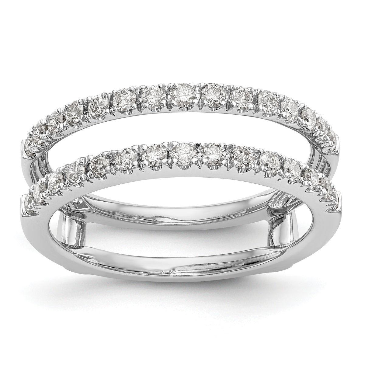 14K White Gold Lab Grown Diamond Ring Guard