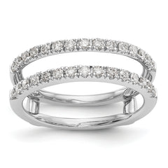 14K White Gold Lab Grown Diamond Ring Guard