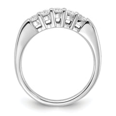 14K White Gold Lab Grown Diamond 5-Stone Band