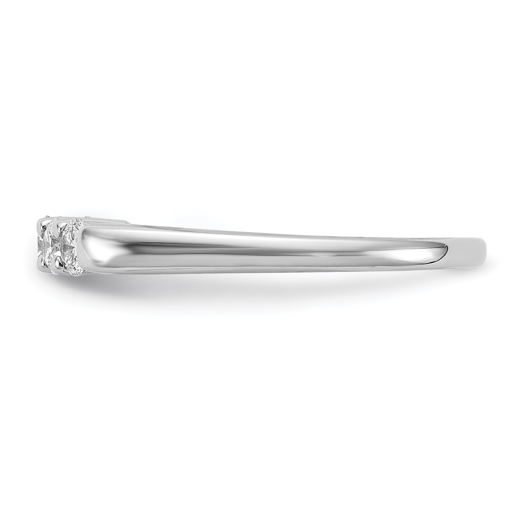 14K White Gold Lab Grown Diamond 5-Stone Band