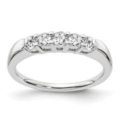 14K White Gold Lab Grown Diamond 5-Stone Band