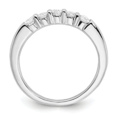 14K White Gold Lab Grown Diamond 5-Stone Band