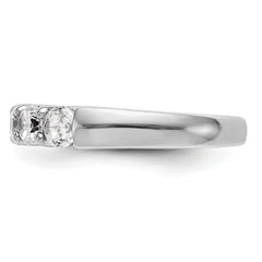 14K White Gold Lab Grown Diamond 5-Stone Band