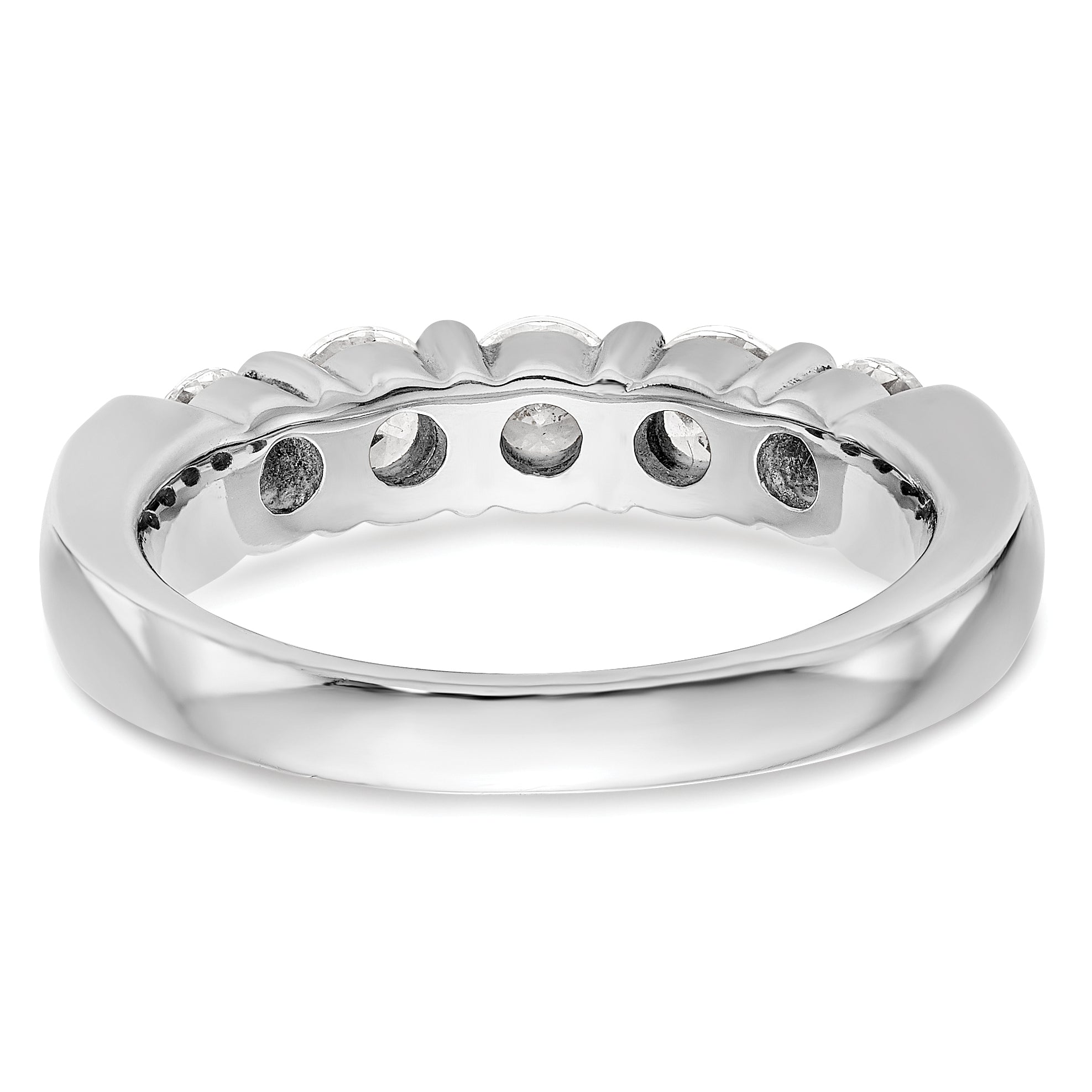 14K White Gold Lab Grown Diamond 5-Stone Band