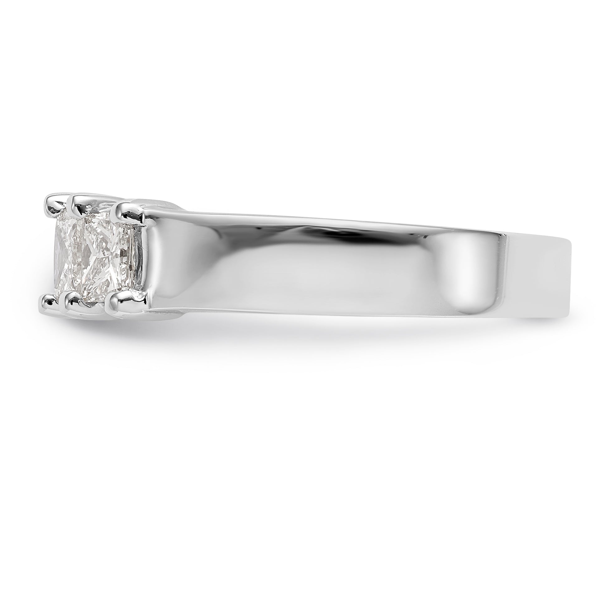 14K White Gold 5-Stone Shared Prong 1.25 carat Princess Complete Diamond Band