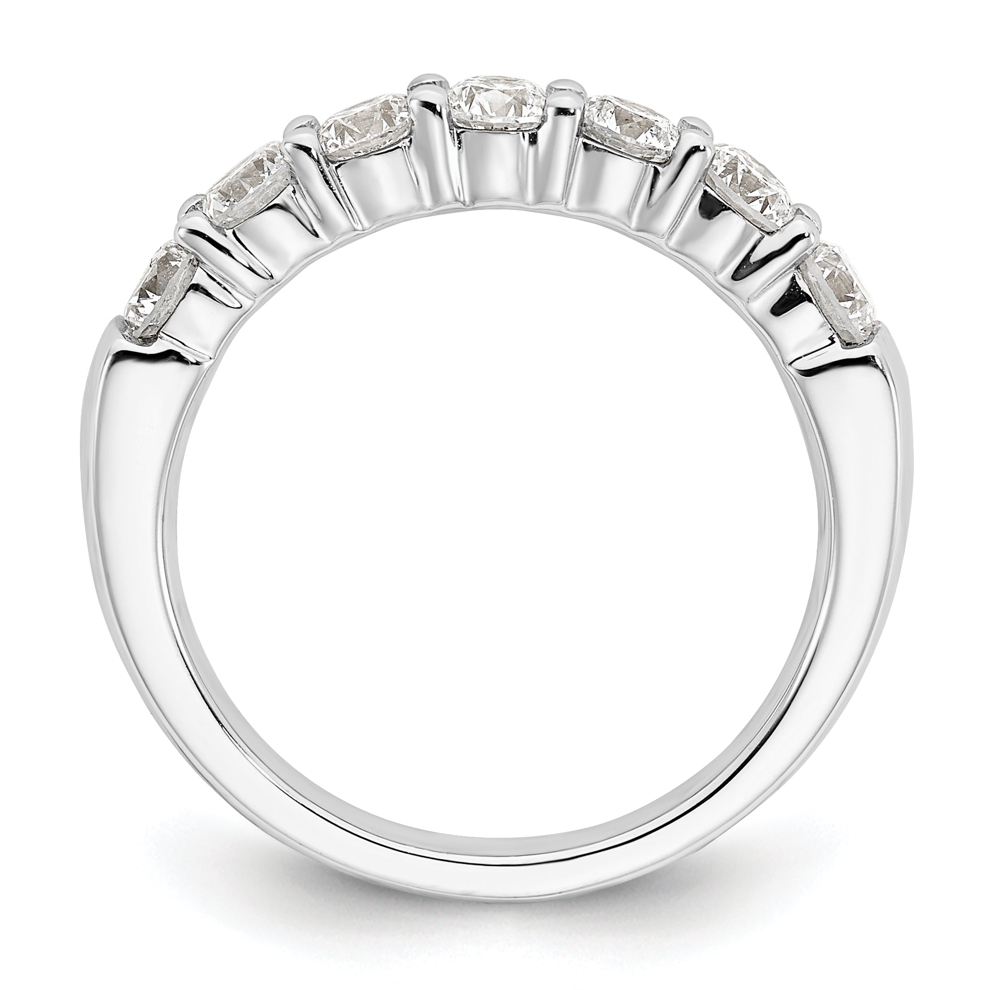 14K White Gold Lab Grown Diamond 7-Stone Band