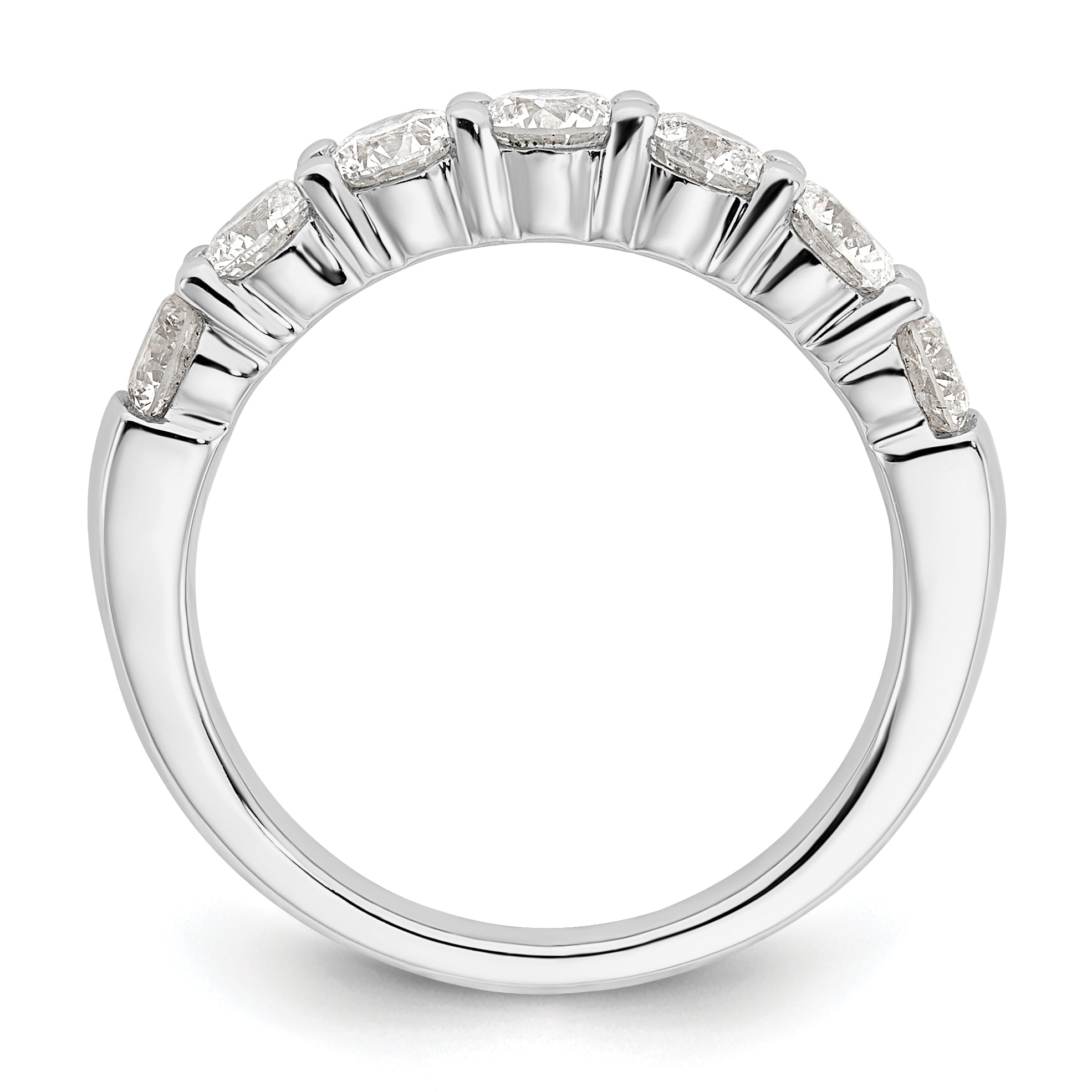 14K White Gold Lab Grown Diamond 7-Stone Band