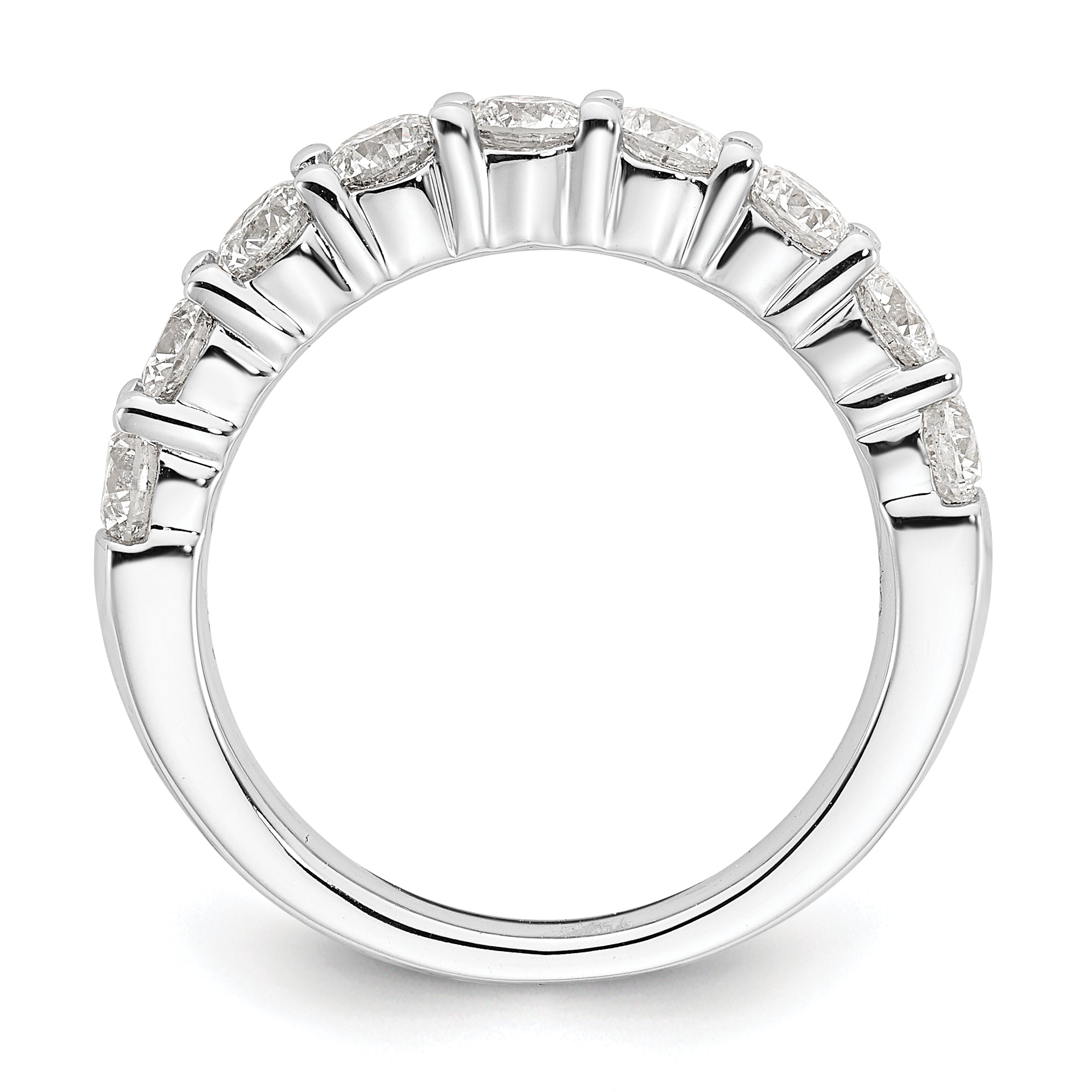 14K White Gold Lab Grown Diamond 9-Stone Band