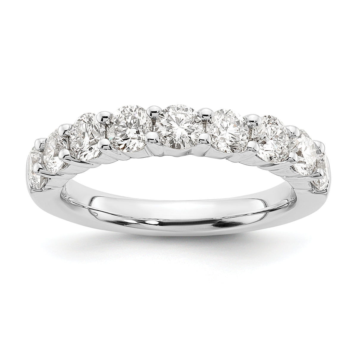 14K White Gold Lab Grown Diamond 9-Stone Band