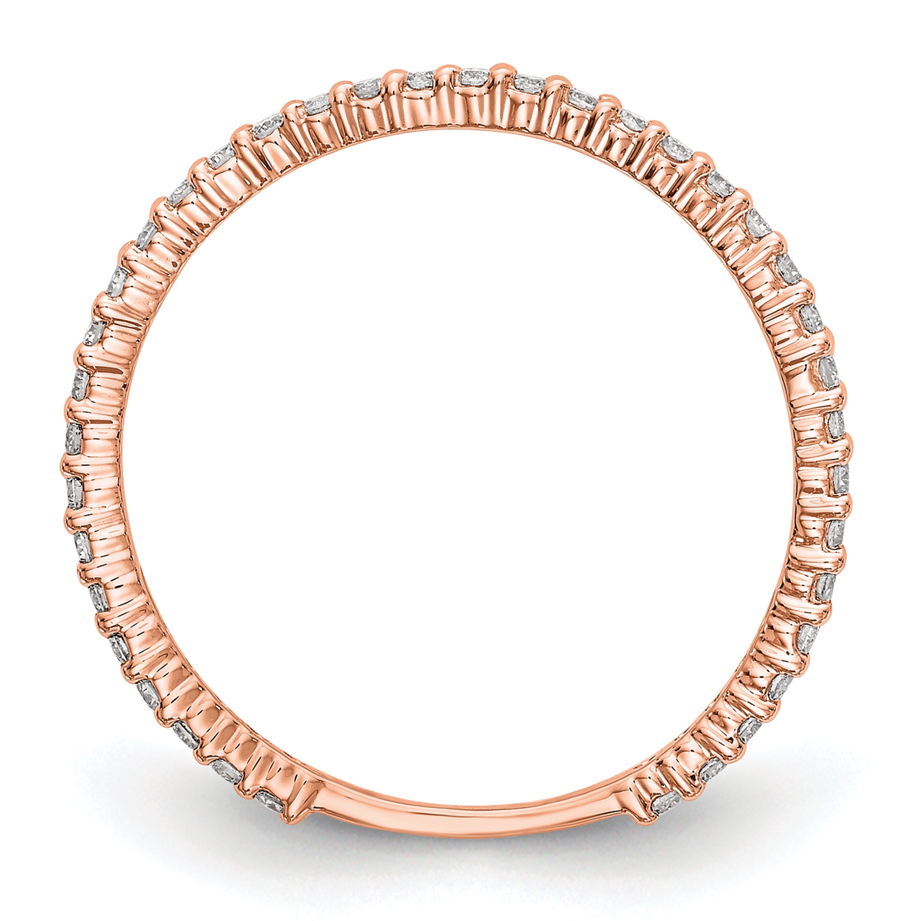 14K Rose Gold Lab Grown Diamond Band