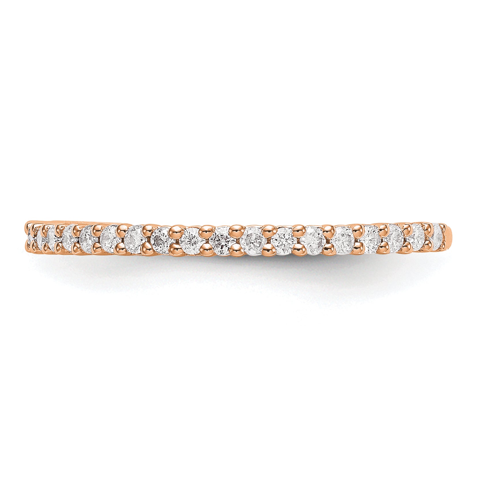 14K Rose Gold Lab Grown Diamond Band