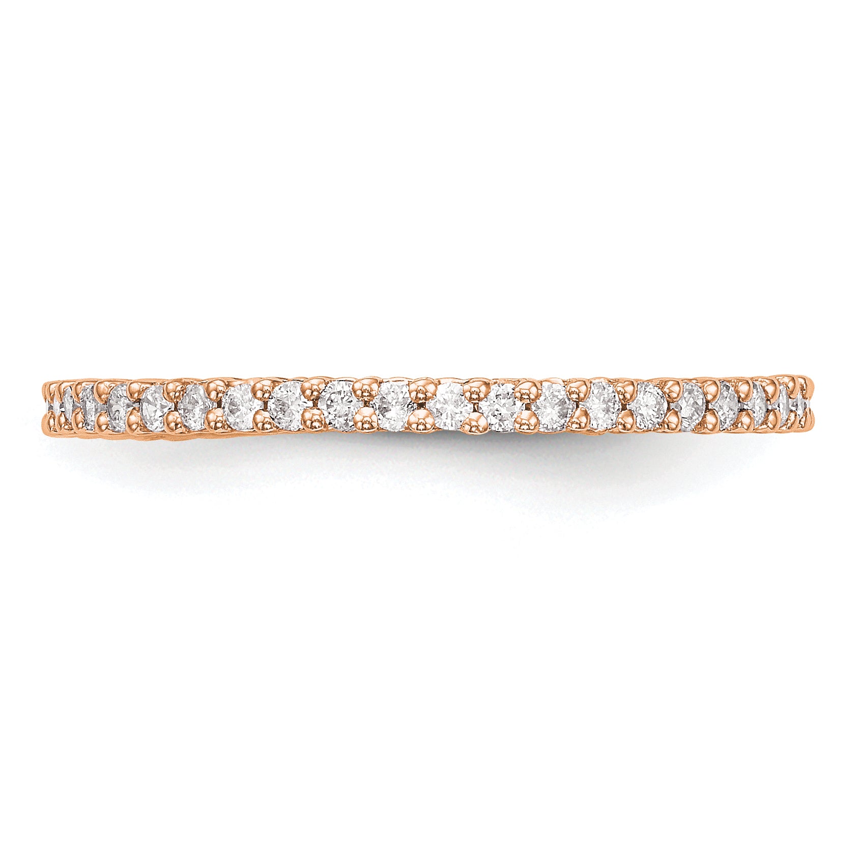 14K Rose Gold Lab Grown Diamond Band