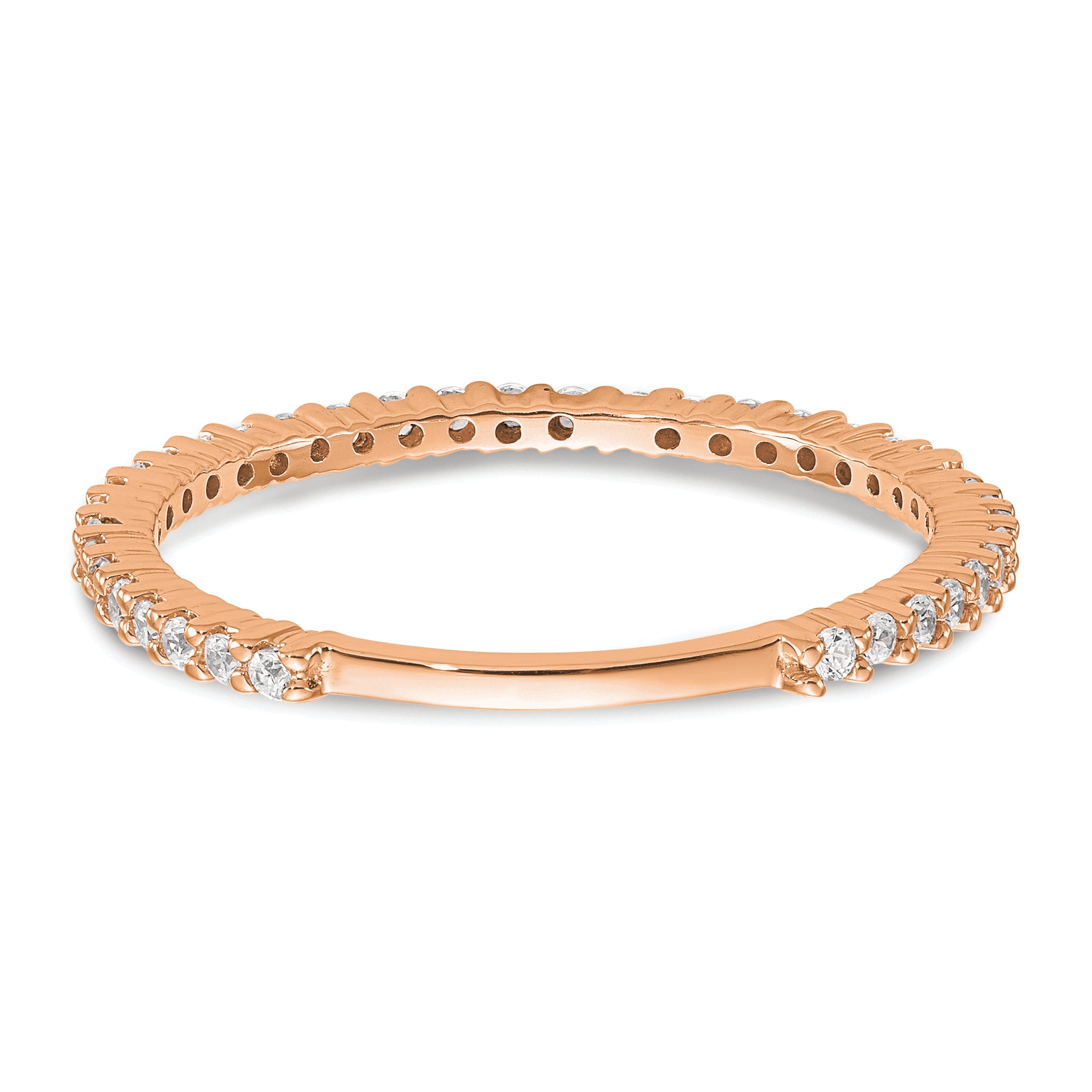 14K Rose Gold Lab Grown Diamond Band