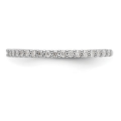 14K White Gold 1/3 carat Complete Diamond Wedding Band