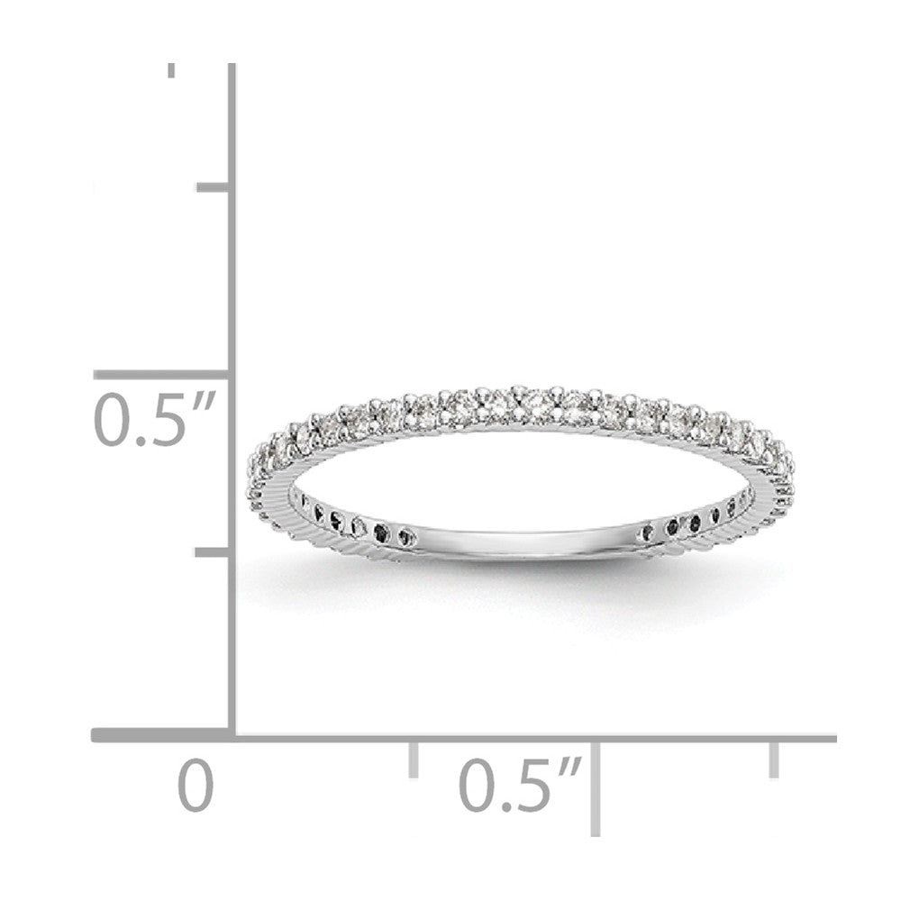 14K White Gold Diamond Band