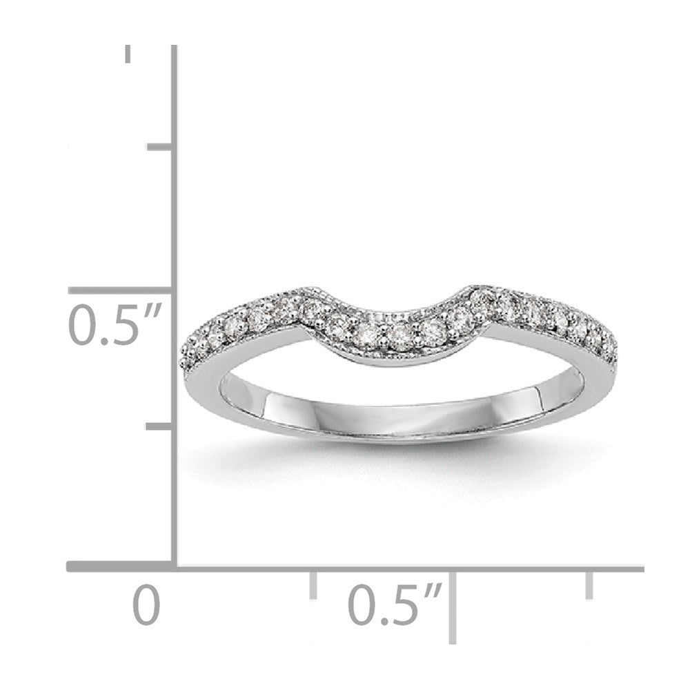 14K White Gold Diamond Band