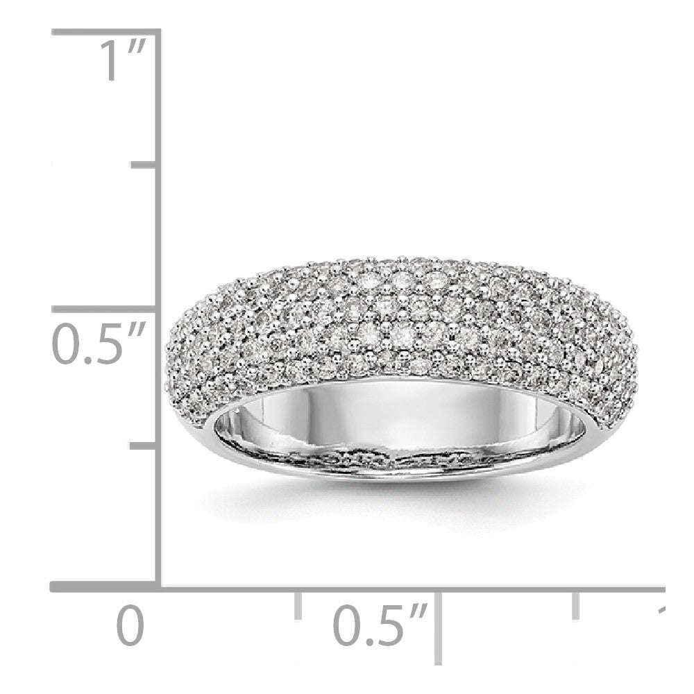 14K White Gold Diamond Band