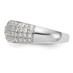 14K White Gold Micro Pave 1.75 carat Complete Diamond Band