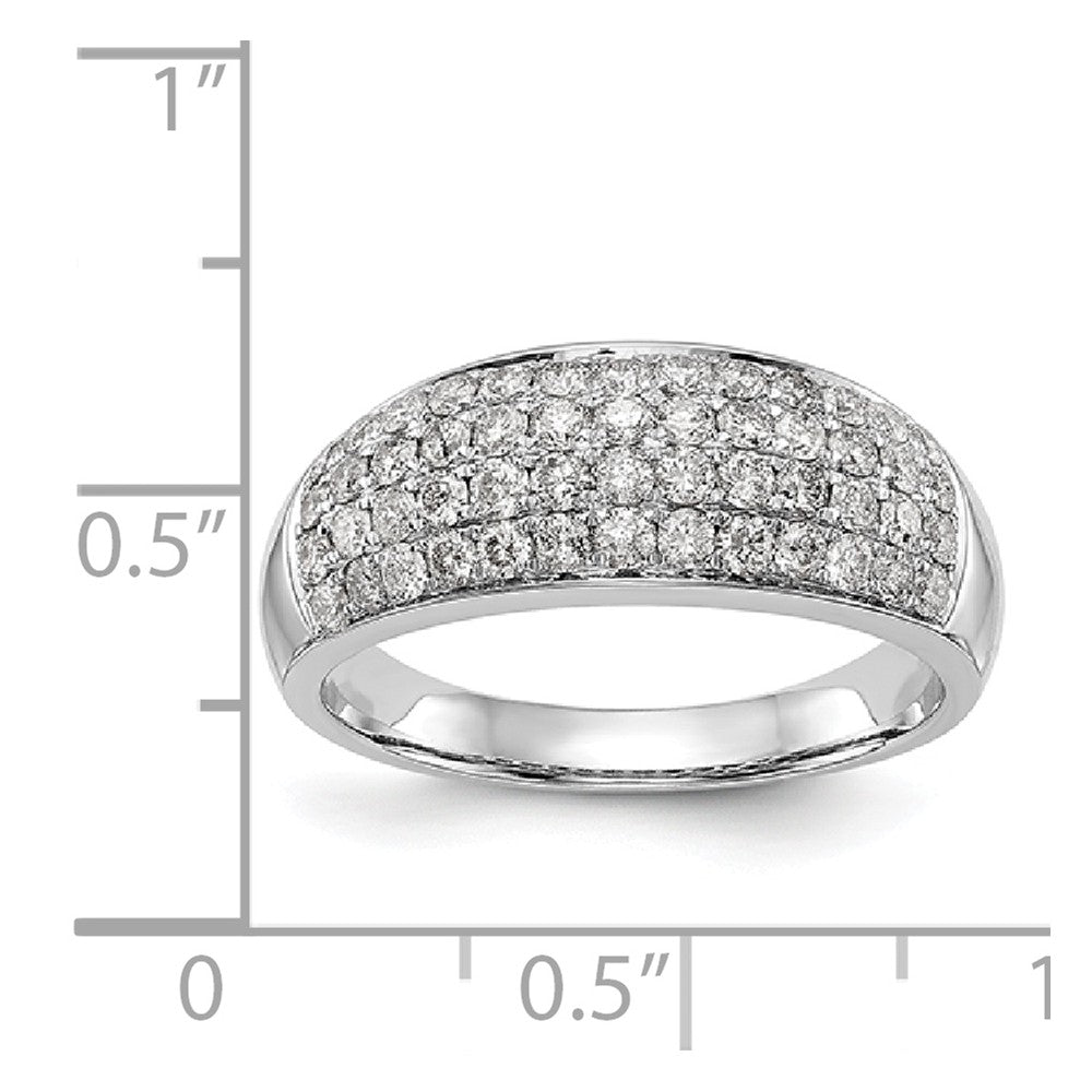 14K White Gold Diamond Band