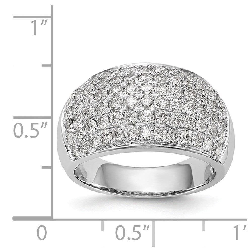 14K White Gold Diamond Band