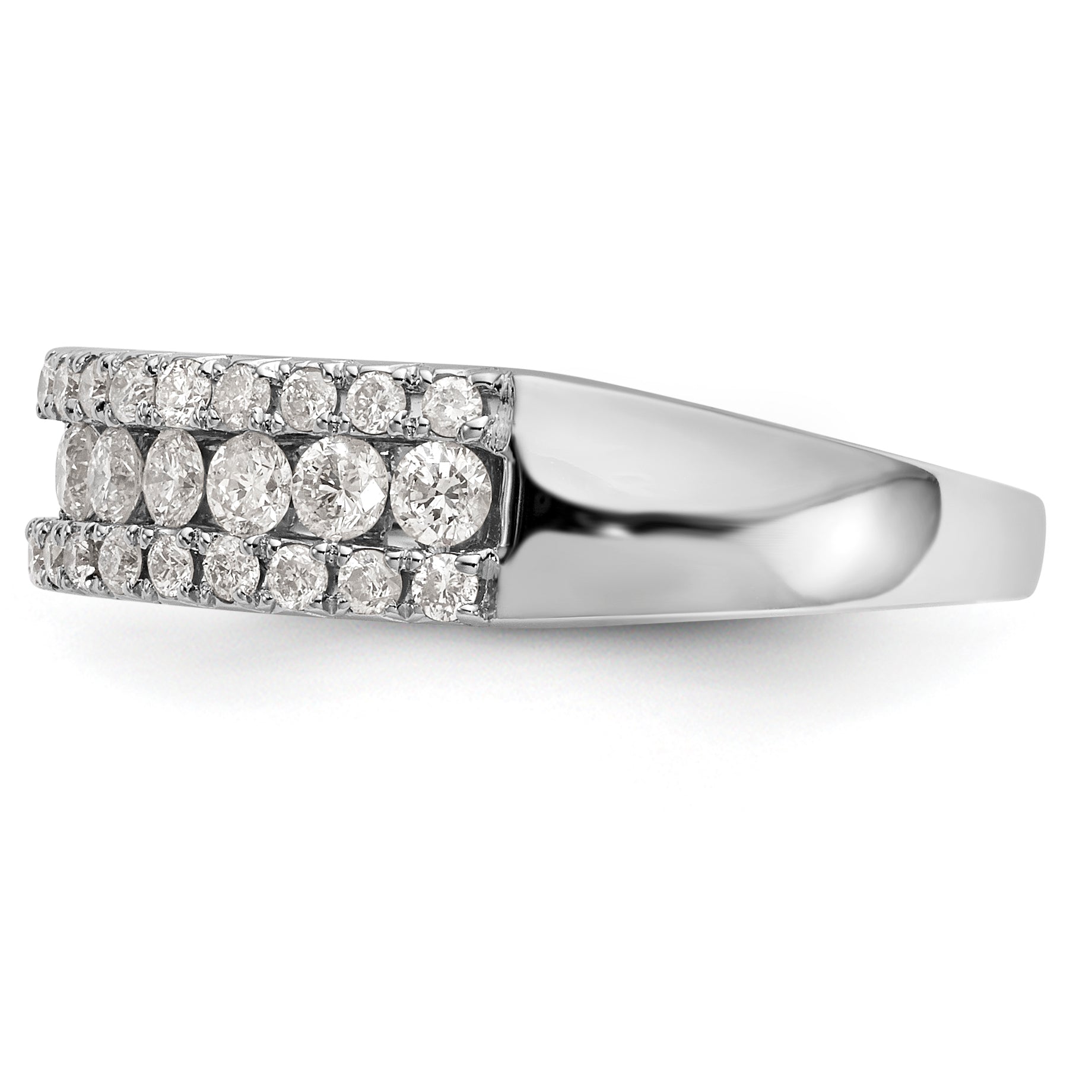 14K White Gold 1 carat Complete Diamond Band