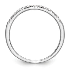 14K White Gold Diamond Band