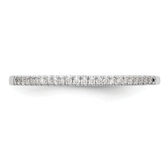 14K White Gold 1/10 carat Diamond Complete Wedding Band