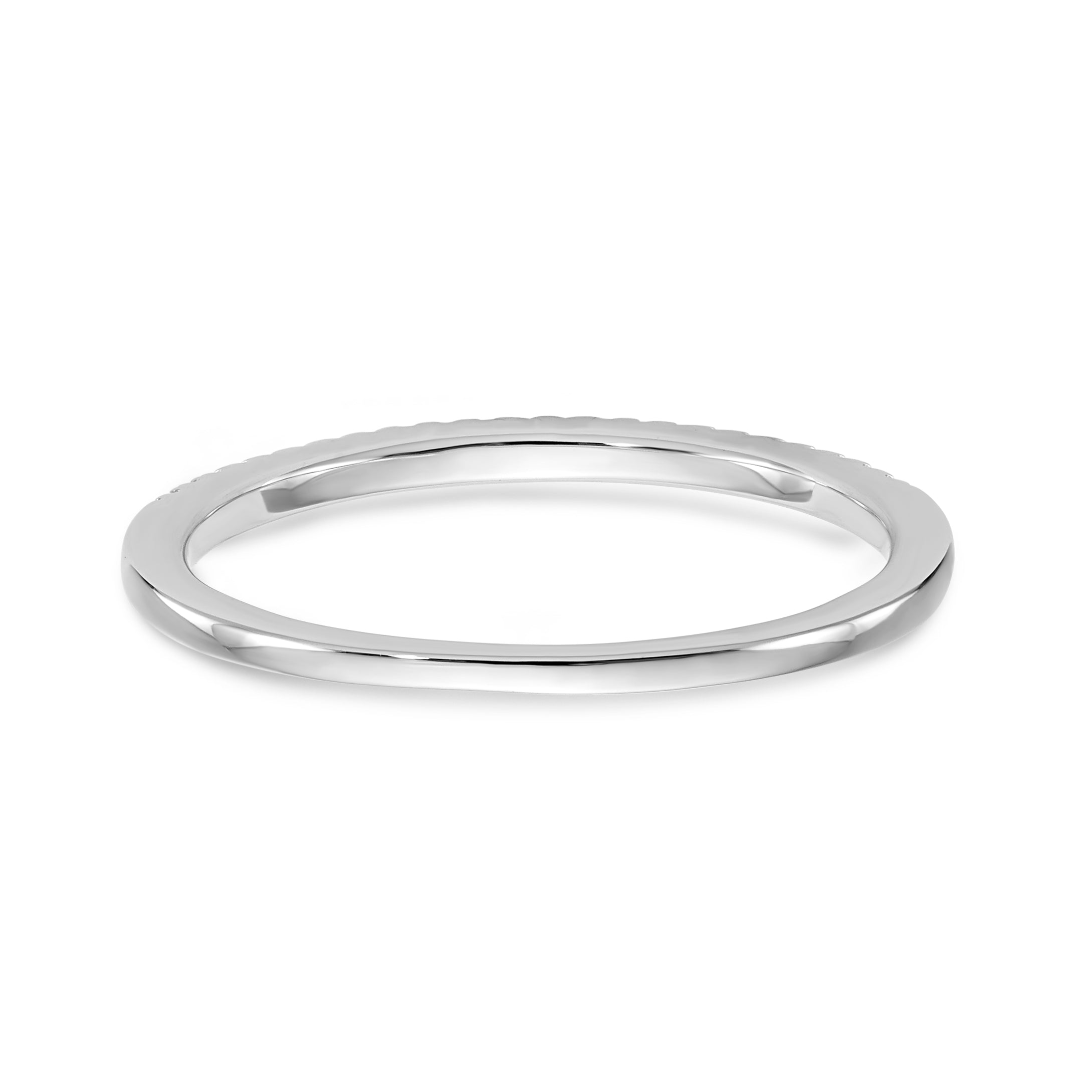 14K White Gold Diamond Band