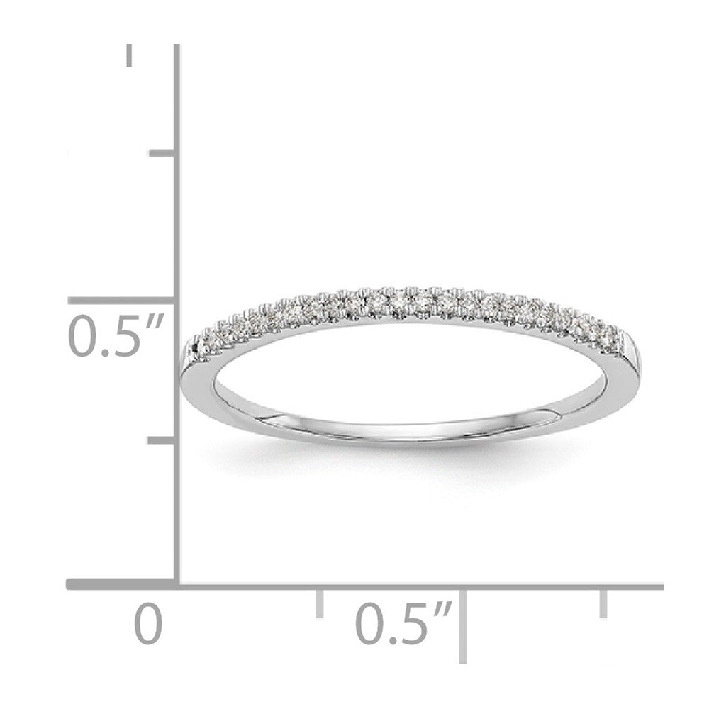 14K White Gold Diamond Band