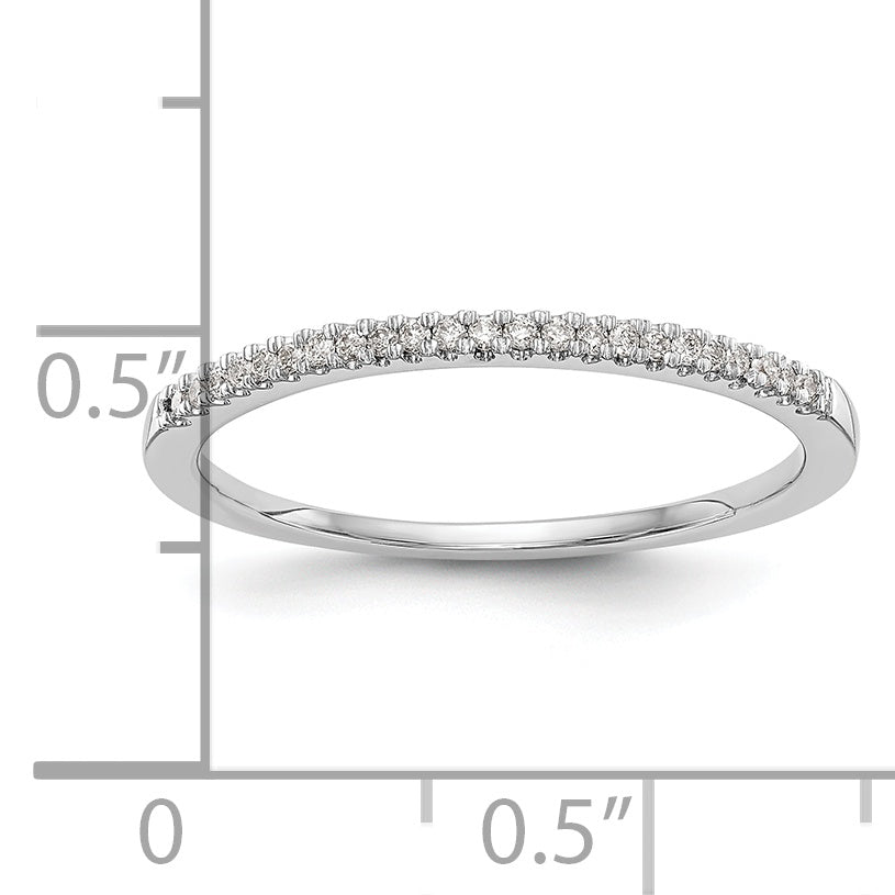 14K White Gold 1/10 carat Diamond Complete Wedding Band