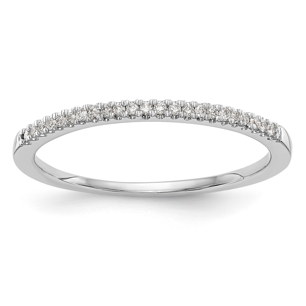 14K White Gold Diamond Band