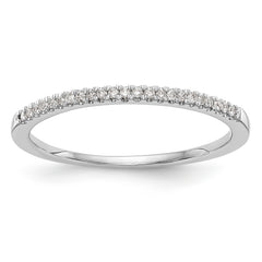 14K White Gold Diamond Band