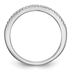 14K White Gold Diamond Band