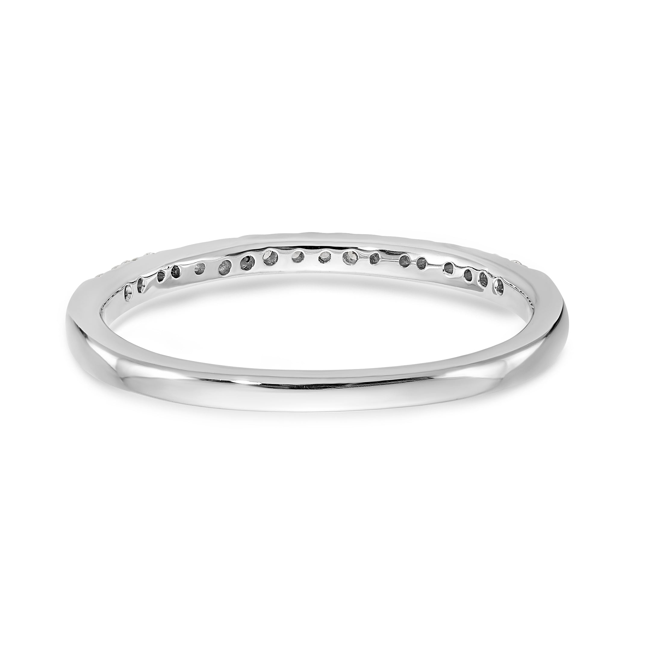 14K White Gold Diamond Band