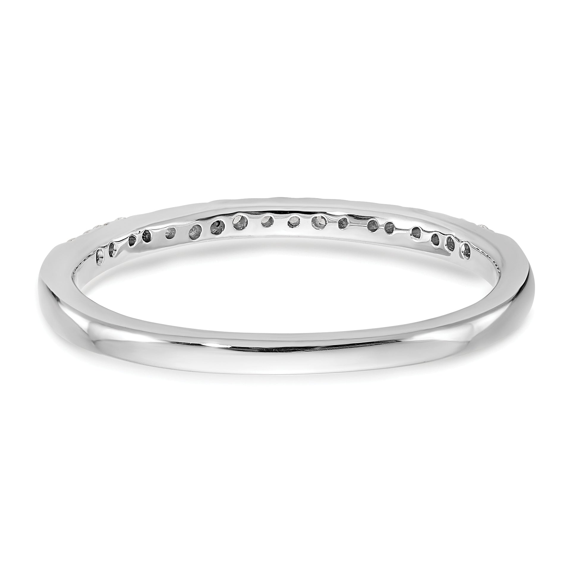 14K White Gold 1/6 carat Diamond Complete Wedding Band