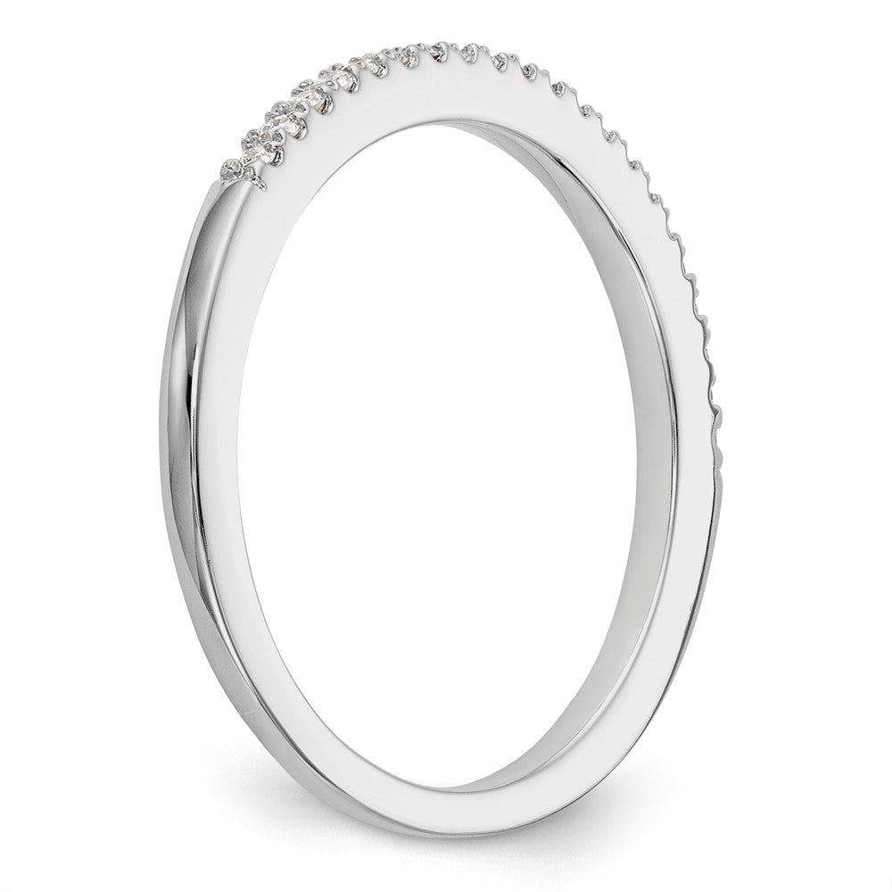 14K White Gold Diamond Band