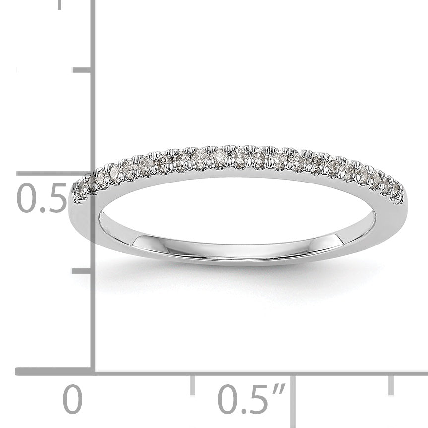 14K White Gold 1/6 carat Diamond Complete Wedding Band