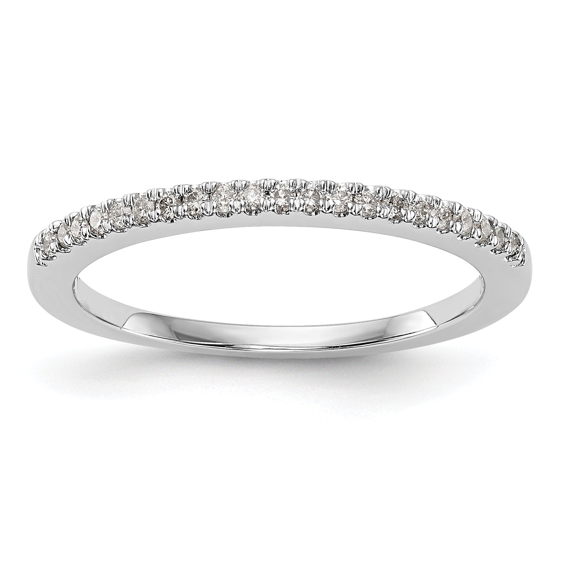 14K White Gold 1/6 carat Diamond Complete Wedding Band