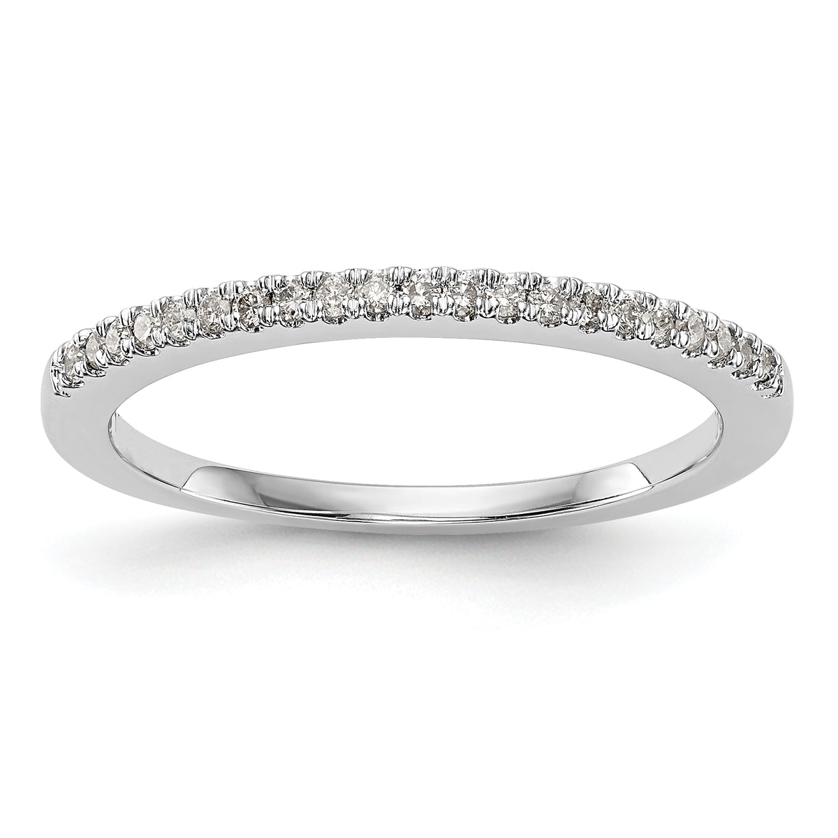 14K White Gold 1/6 carat Diamond Complete Wedding Band