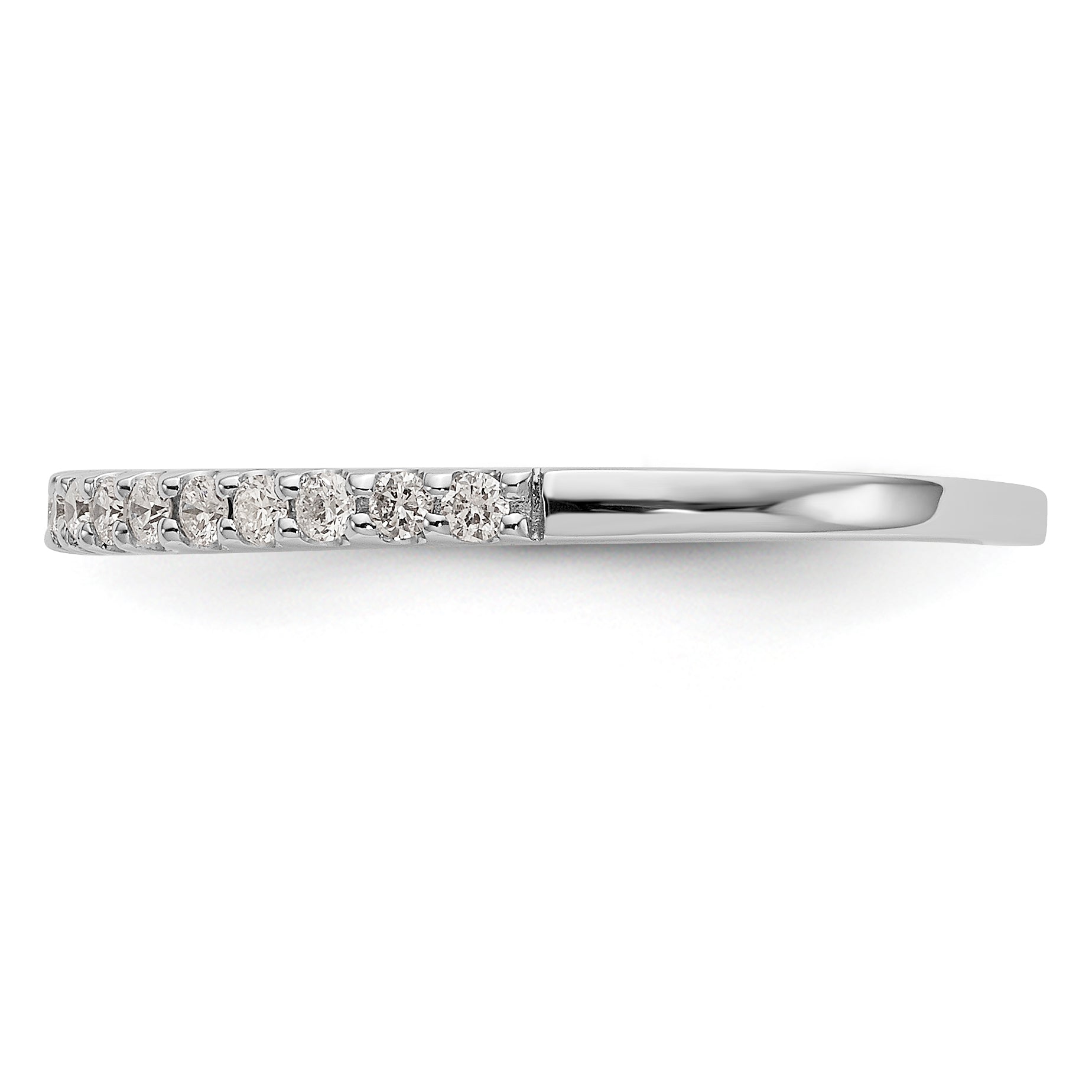 14K White Gold Diamond Band