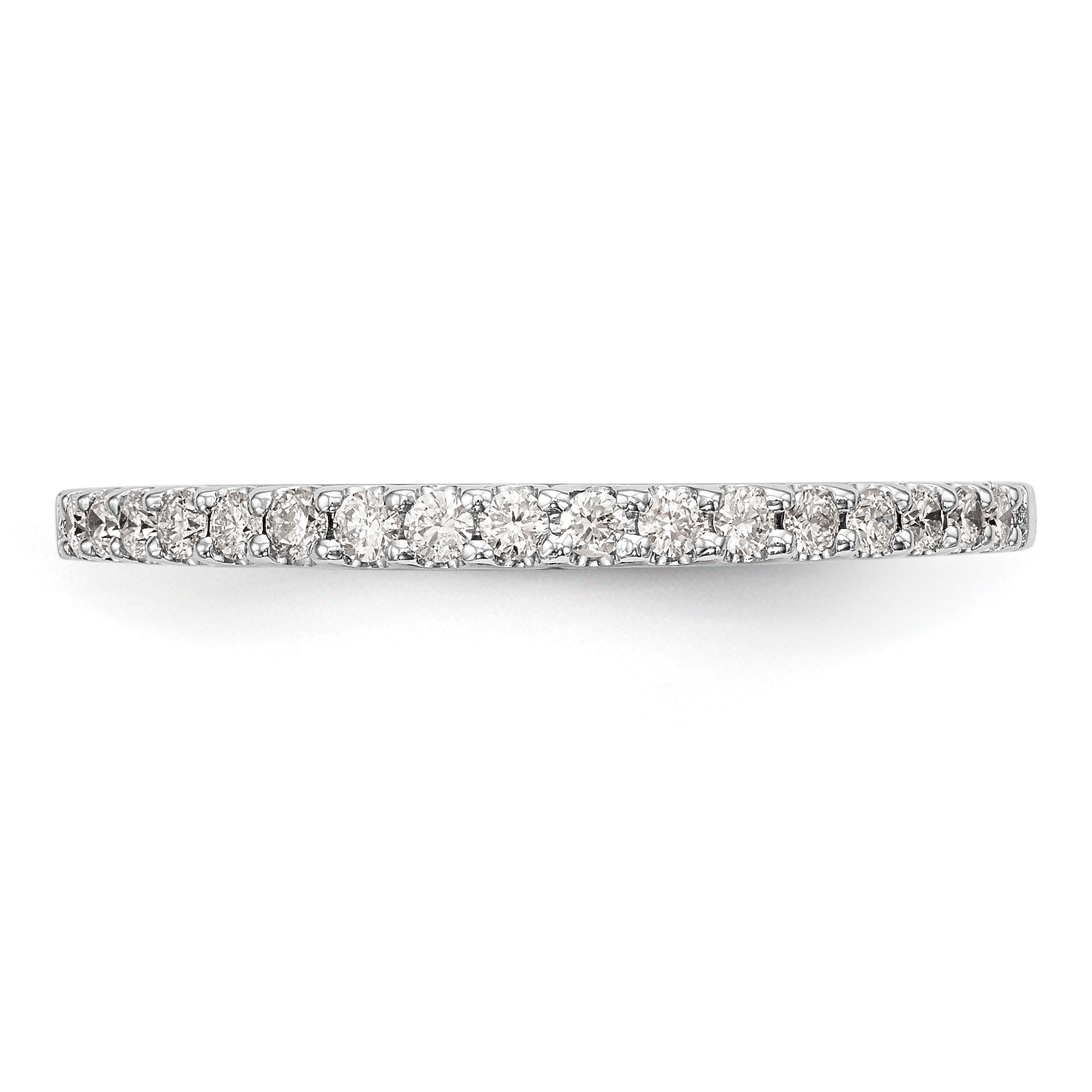 14K White Gold Diamond Band