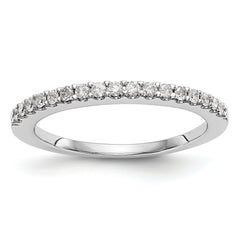 14K White Gold Diamond Band