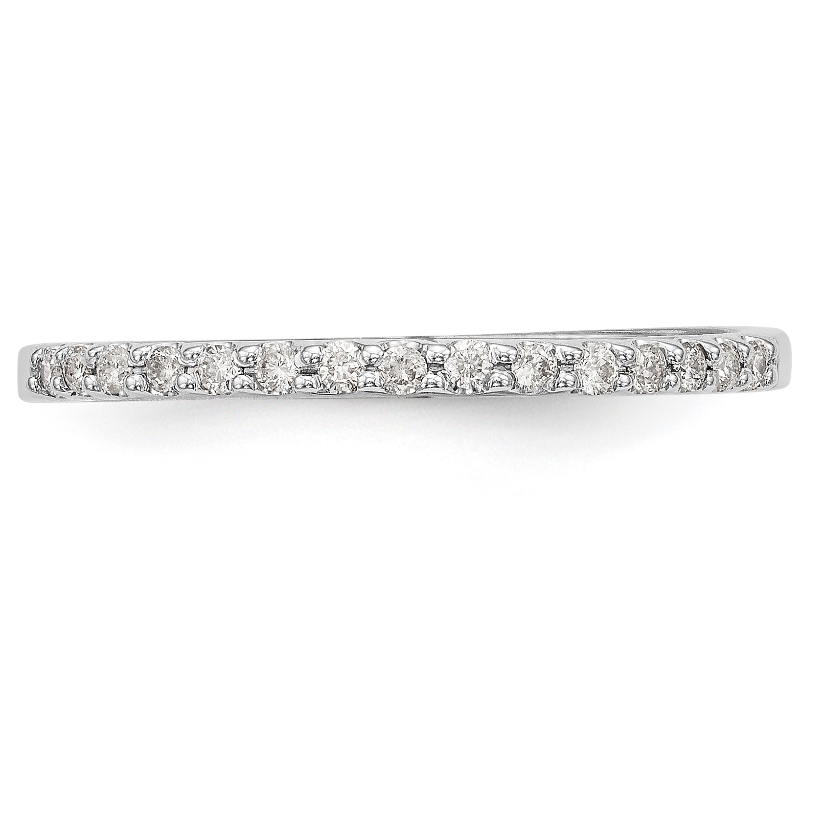 14K White Gold 1/8 carat Diamond Complete Wedding Band