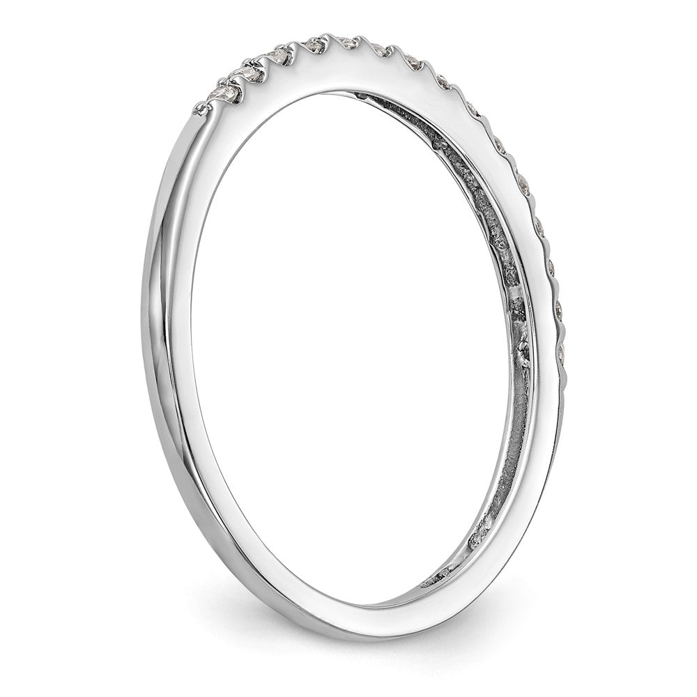 14K White Gold 1/8 carat Diamond Complete Wedding Band