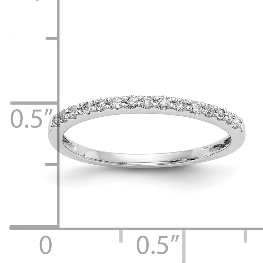 14K White Gold 1/8 carat Diamond Complete Wedding Band