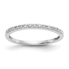 14K White Gold 1/8 carat Diamond Complete Wedding Band