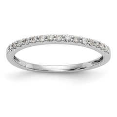 14K White Gold 1/8 carat Diamond Complete Wedding Band